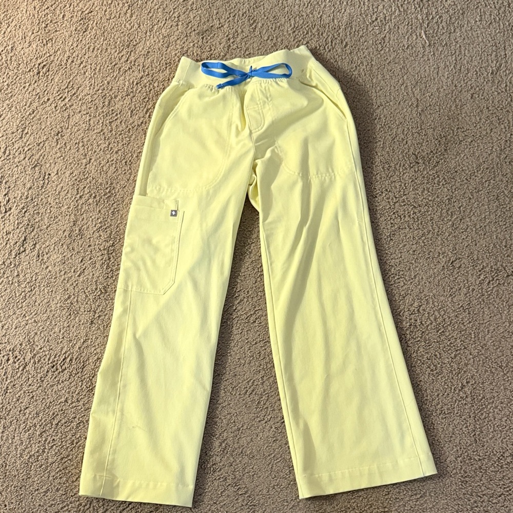 Isabel Wide Leg Butter Yellow FIGS